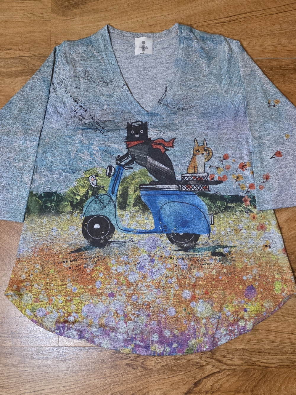 Inoah Artistic French Cat Shirt